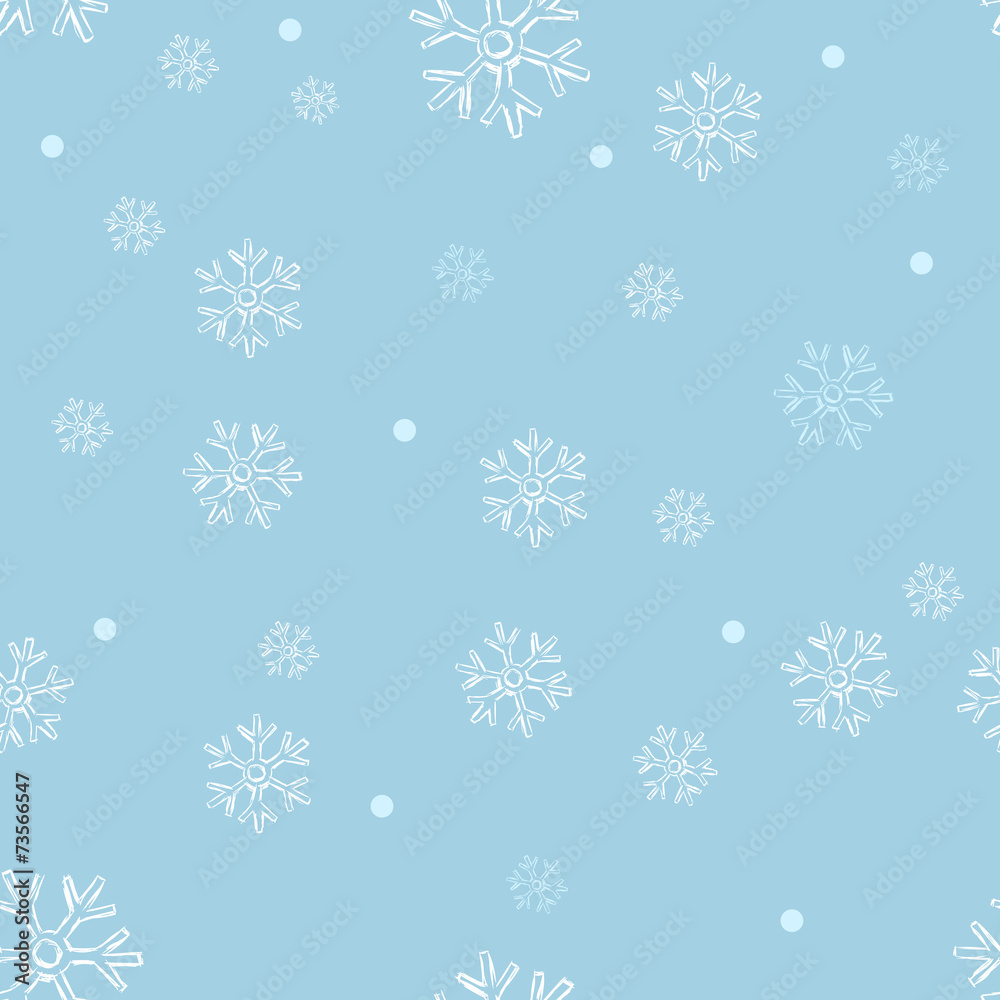 Vector Seamless Winter Pattern Backround of Snowflakes Vector Seamless Winter Pattern Backround of Snowflakes