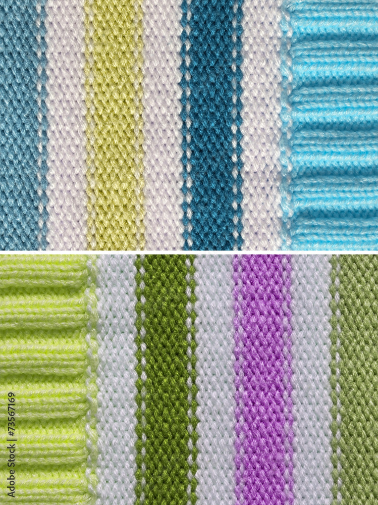Set Knitted wool texture background Set Knitted wool texture background