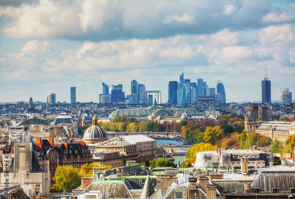 Fototapeta premium Paris cityscape with La Defense