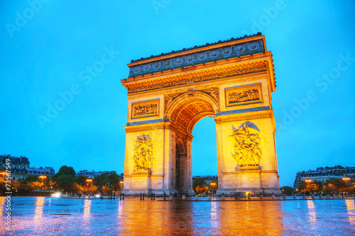 Obraz na płótnie Arc de Triomphe de l'Etoile in Paris w salonie