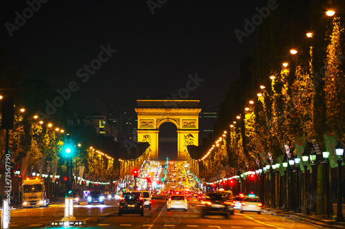 The Arc de Triomphe de l'Etoile in Paris