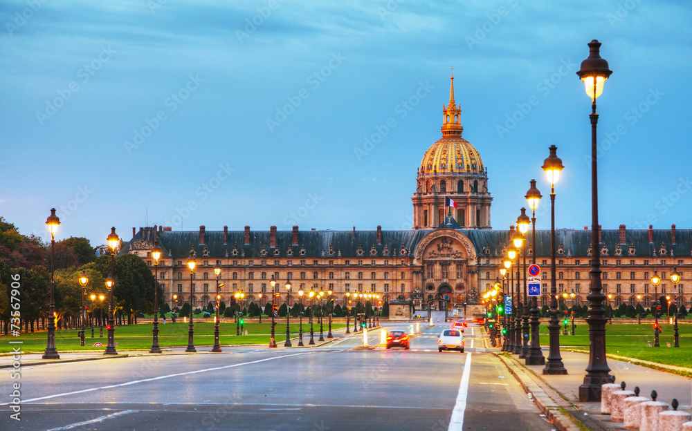 Les Invalides building in Paris