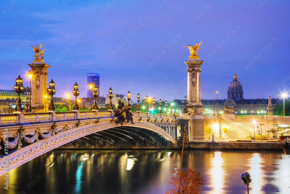 Alexander III bridge in Paris