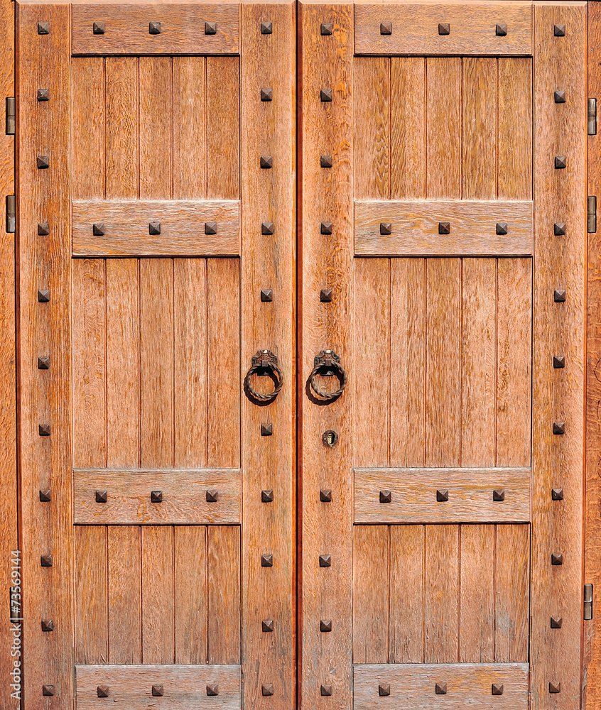 Fototapeta premium Ancient wooden door background