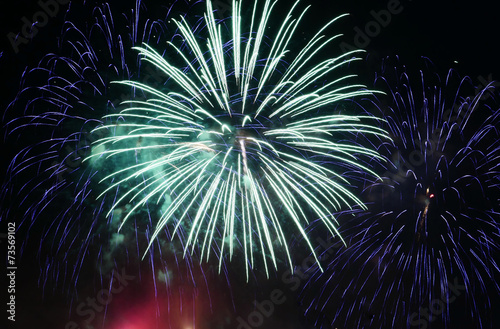 Fireworks in Big Eeuropean city Riga