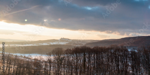 Winter Sunset Landscape