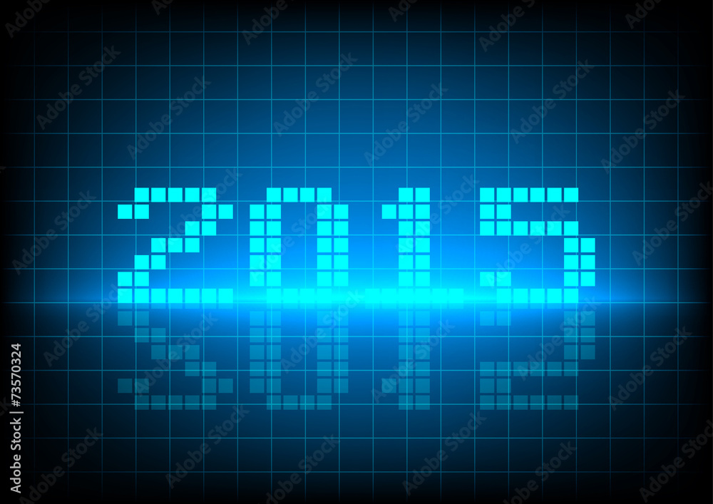 Abstrack background two zero one five on blue color Abstrack background two zero one five on blue color