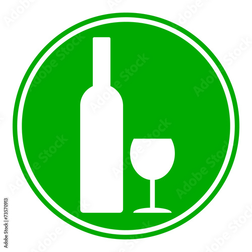 Bottle and glasse button