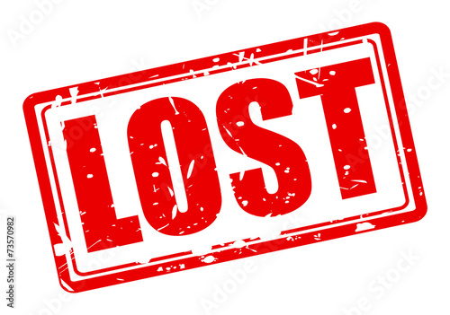 Lost red stamp text
