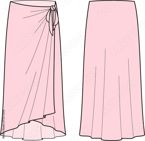 Vector illustration of women's beach skirt