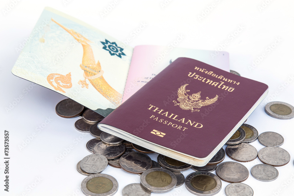 Thailand Passport isolated on white background Thailand Passport isolated on white background