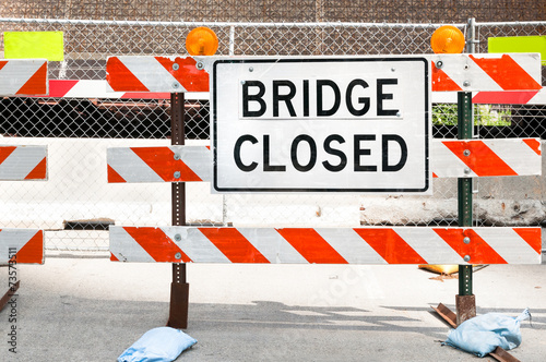 Bridge Closed sign photo