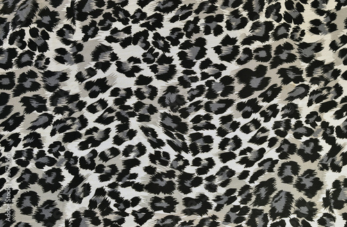 Grey and black leopard pattern.Spotted animal print background.
