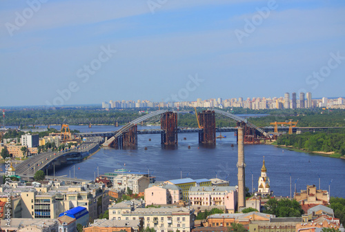 movable bridge in Kiev, Ukraine