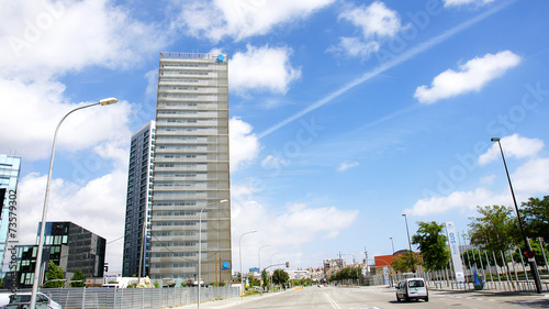 Bild auf Leinwand panorámica de modernos edificios, Hospitalet de Llobregat