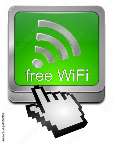 free WiFi Wlan Button mit Cursor