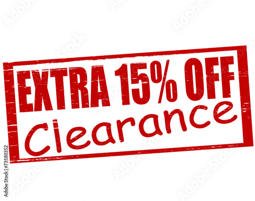 Extra fifteen percent off