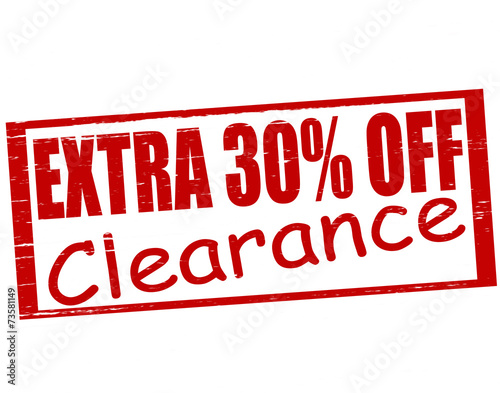Extra fifteen thitry percent off