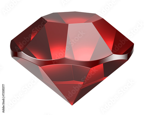 Red diamond on a white background