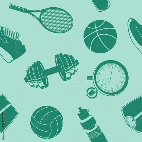 Sport seamless pattern. photo