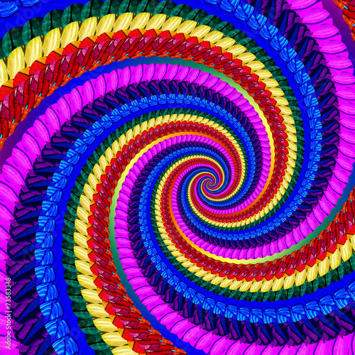 Rainbow Psychedelic Spiral Fractal Pattern