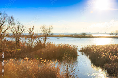 beautiful river Dnepr in Ukraine