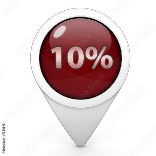 Free Download Ten percent pointer icon on white background - GFXLoad