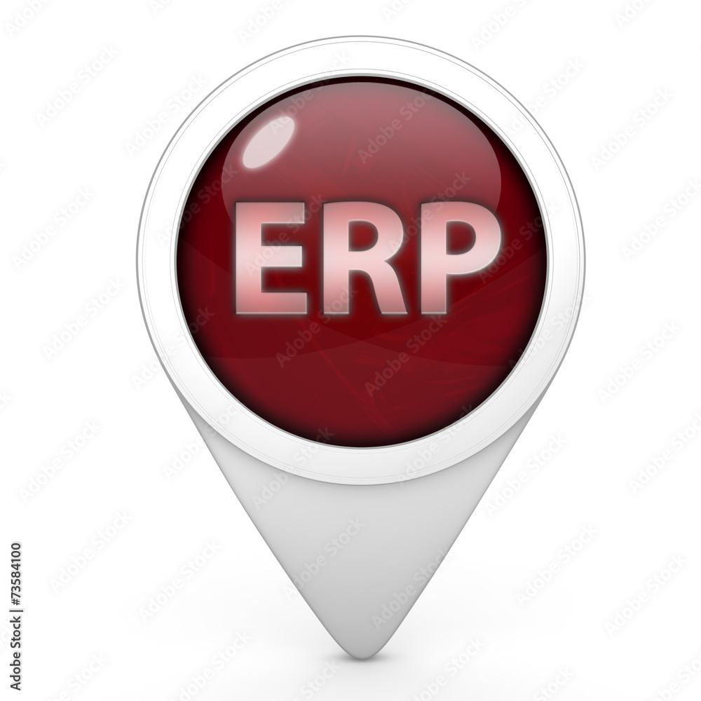 ERP pointer icon on white background ERP pointer icon on white background