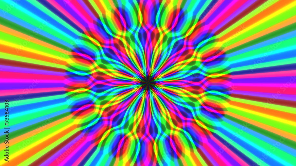 Rainbow waves generated seamless loop video Rainbow waves generated seamless loop video