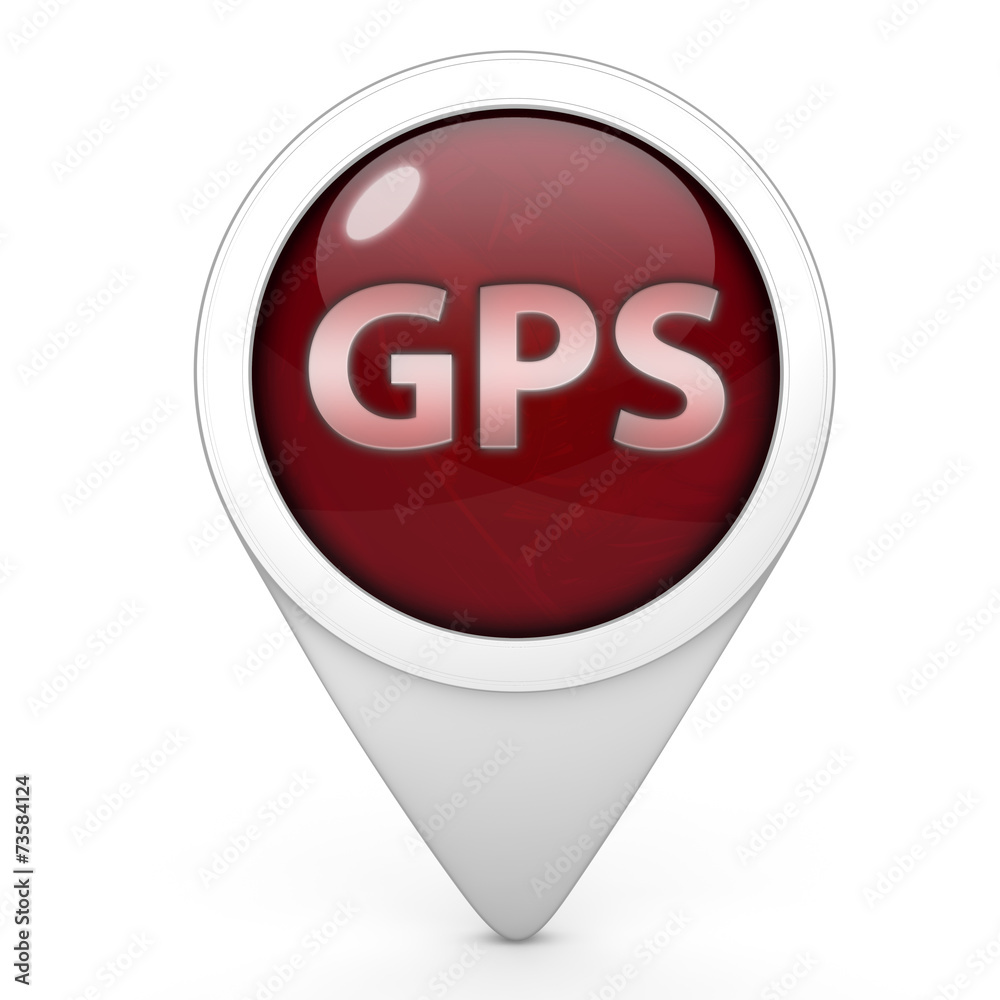 Gps pointer icon on white background Gps pointer icon on white background