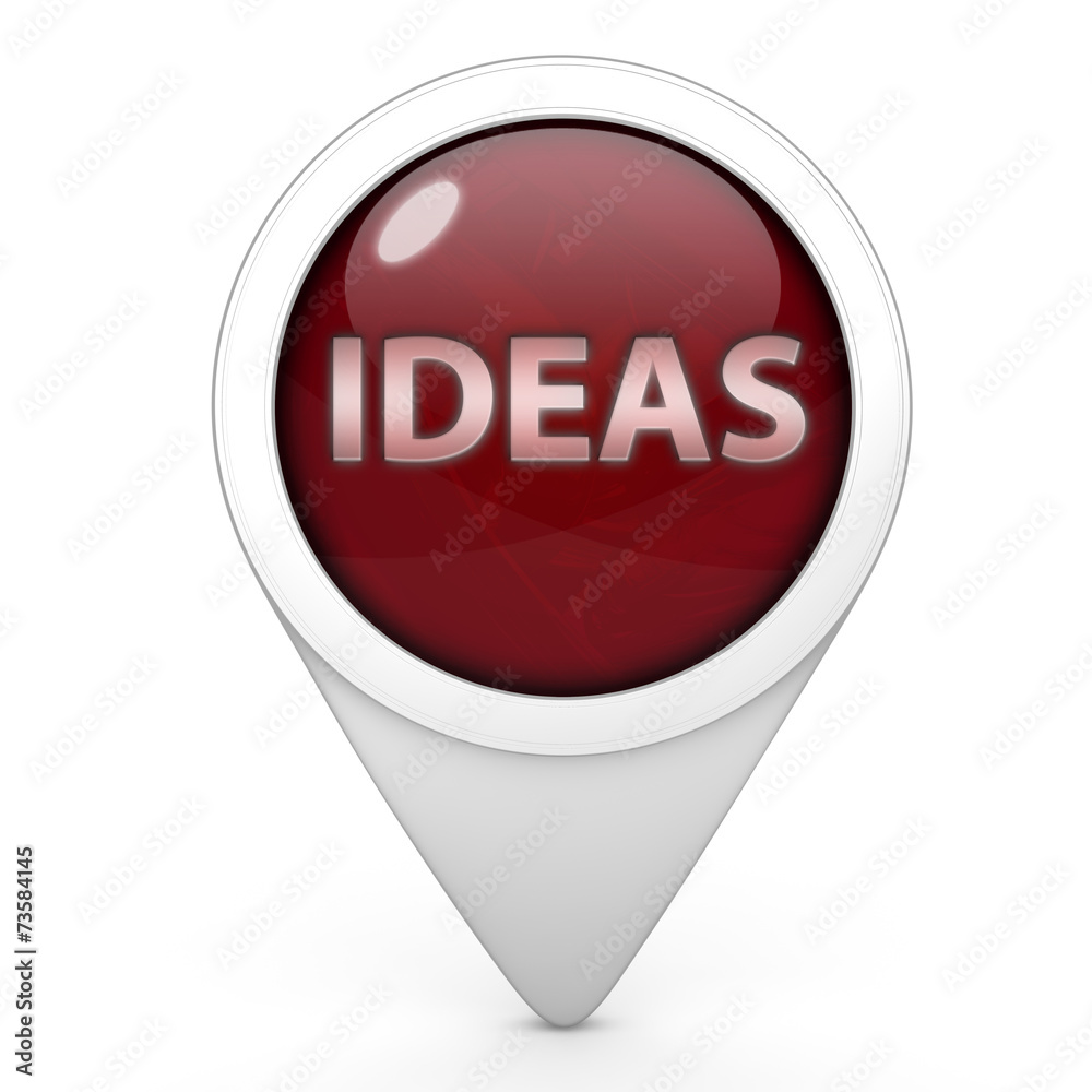 Ideas  pointer icon on white background