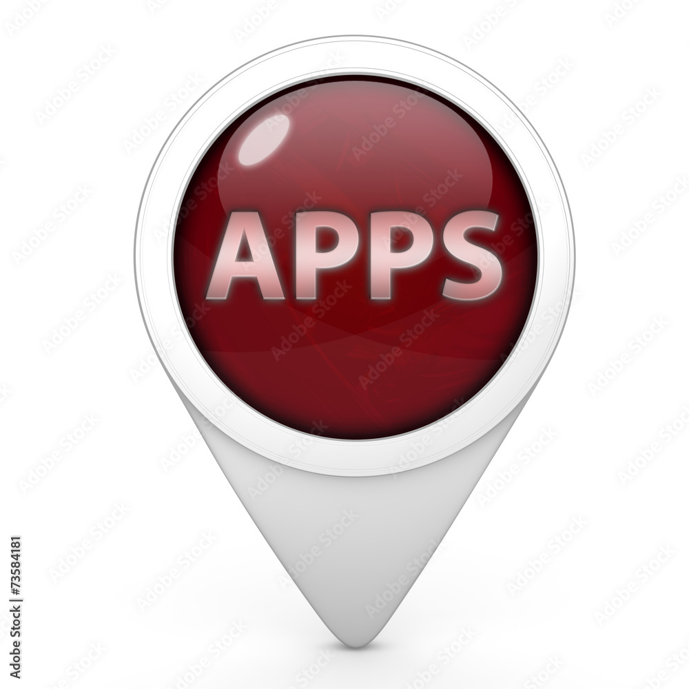 Apps pointer icon on white background Apps pointer icon on white background