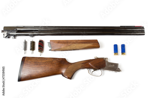 Disassembled shotgun photo