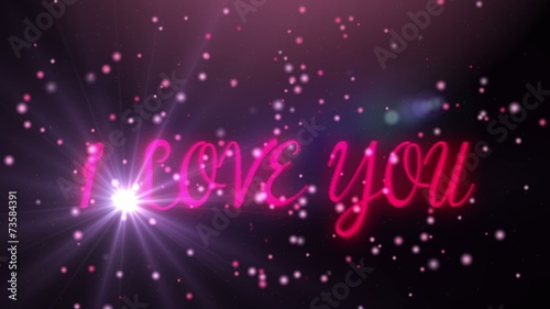 Wallpaper Mural I Love You Text with Lights Torontodigital.ca