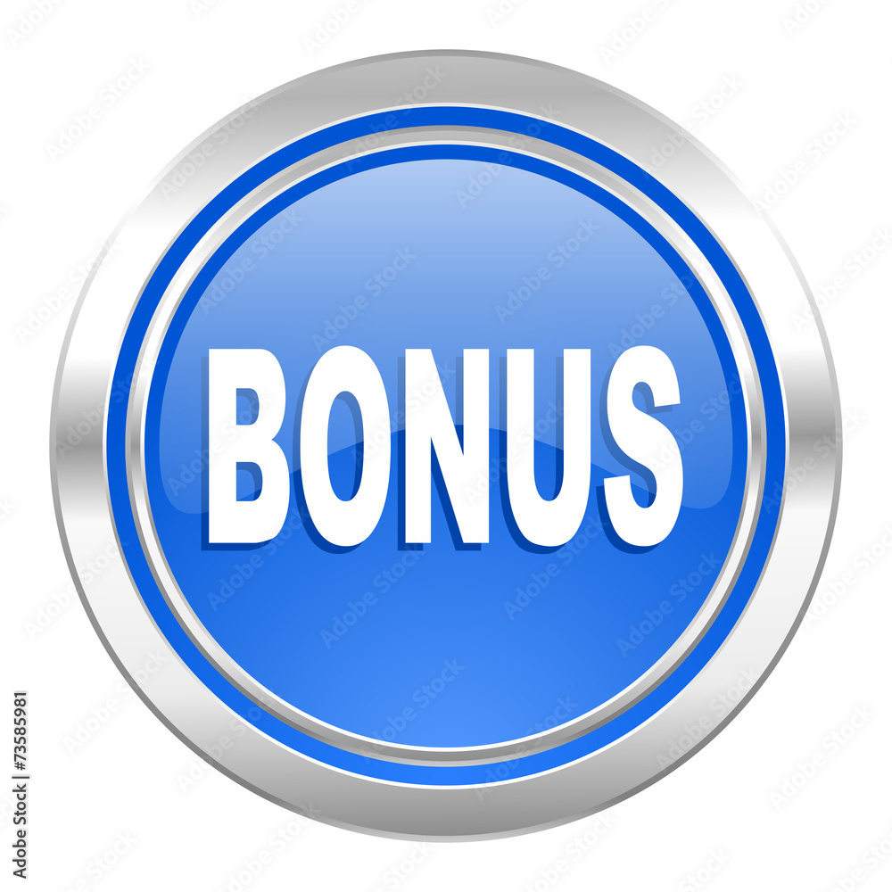 bonus icon, blue button bonus icon, blue button