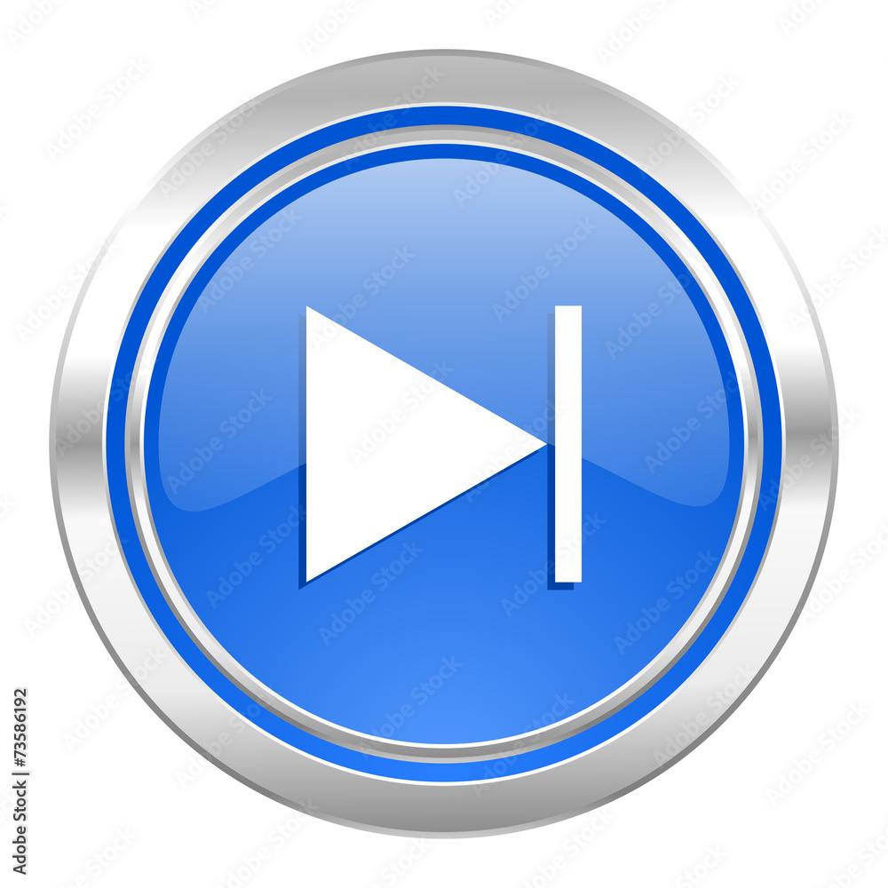 next icon, blue button next icon, blue button