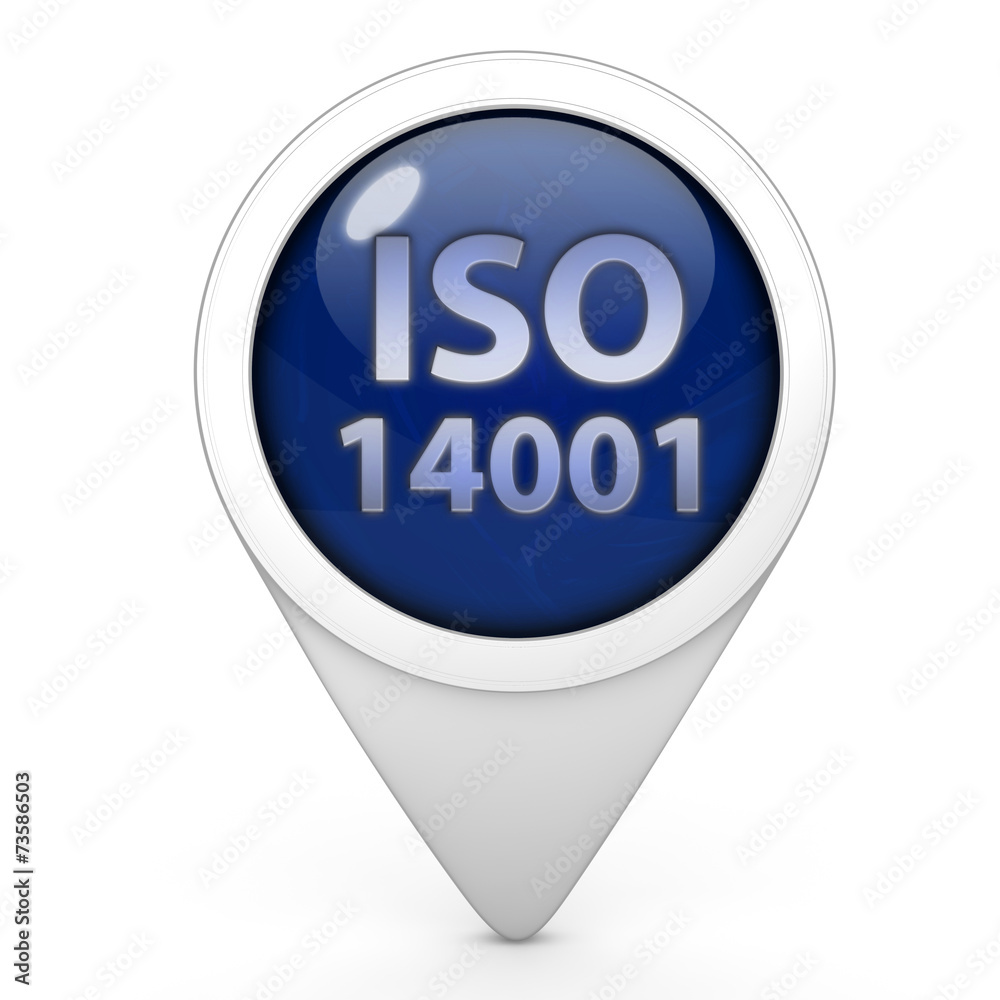 Iso 14001 pointer icon on white background Iso 14001 pointer icon on white background