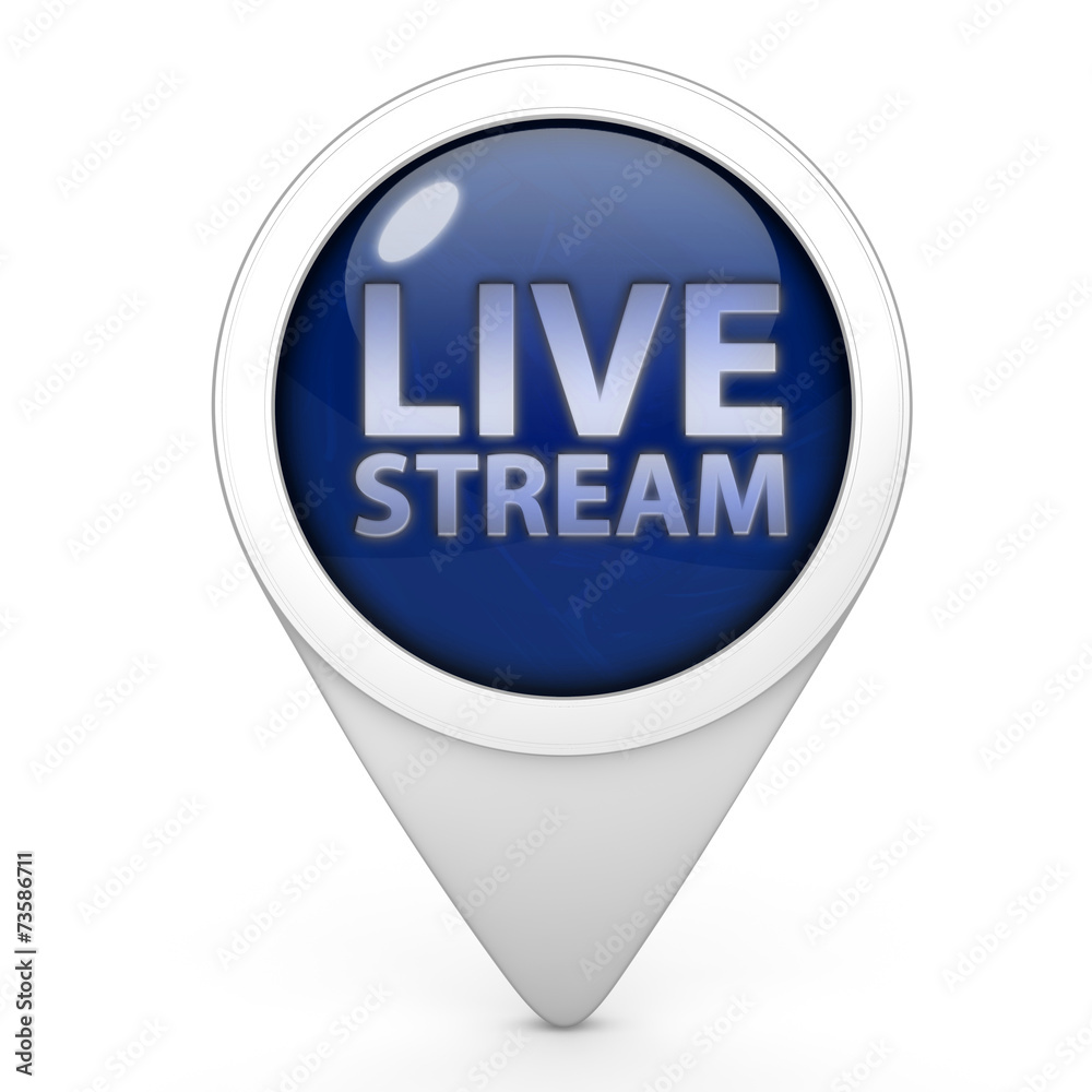 Live stream pointer icon on white background Live stream pointer icon on white background