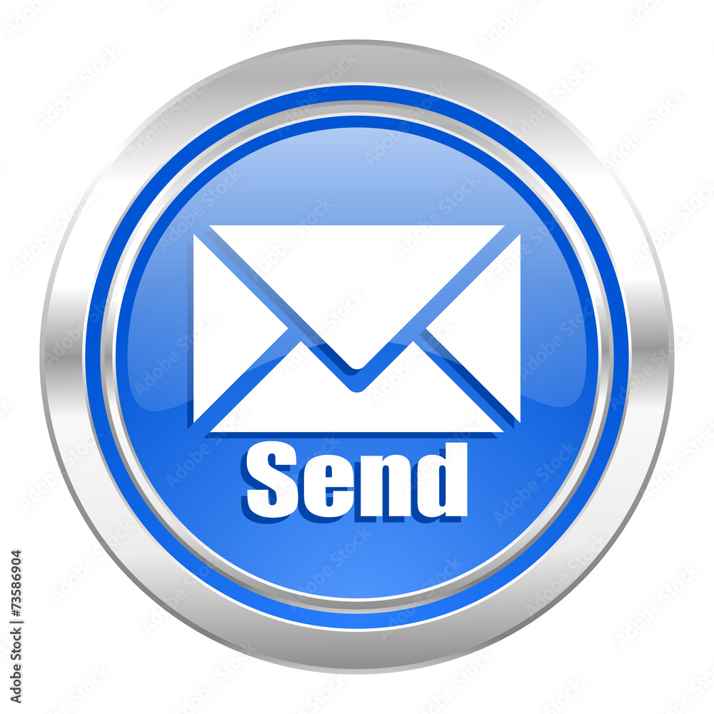 send icon, blue button, post sign send icon, blue button, post sign
