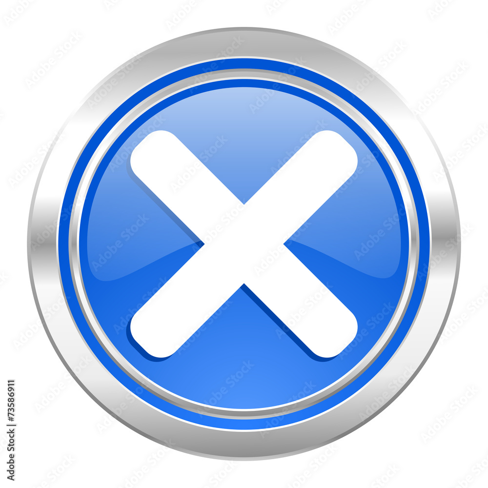 cancel icon, blue button, x sign cancel icon, blue button, x sign