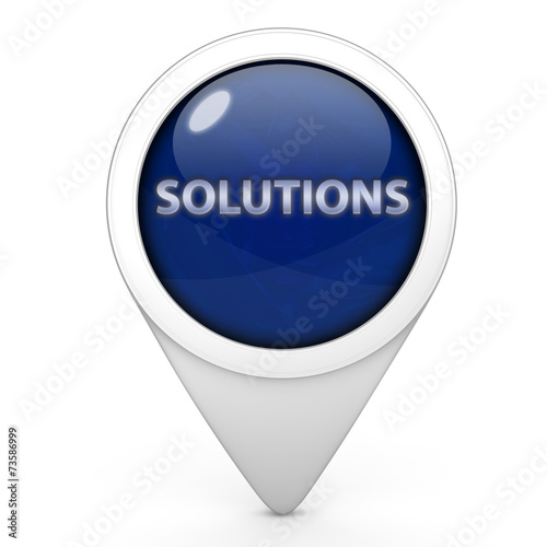 Solutions pointer icon on white background