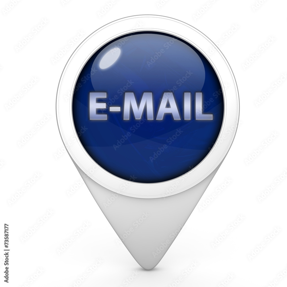 E-mail pointer icon on white background E-mail pointer icon on white background