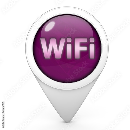 wifi pointer icon on white background