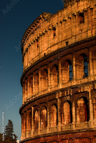Colosseum at sundown, Rome