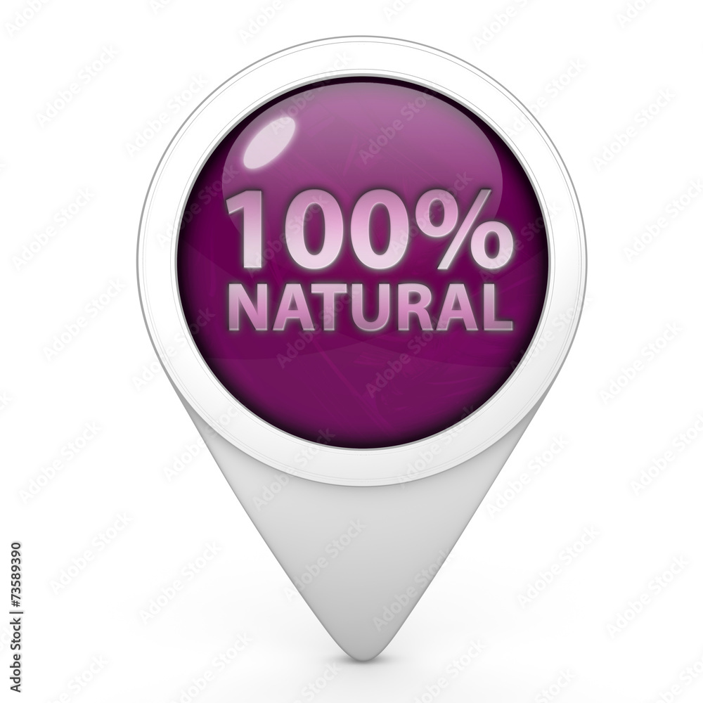 100% natural pointer icon on white background 100% natural pointer icon on white background