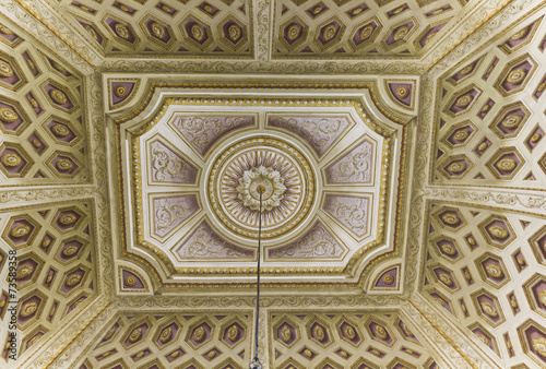 Beautiful ceiling inside the rooms of Reggia di Caserta