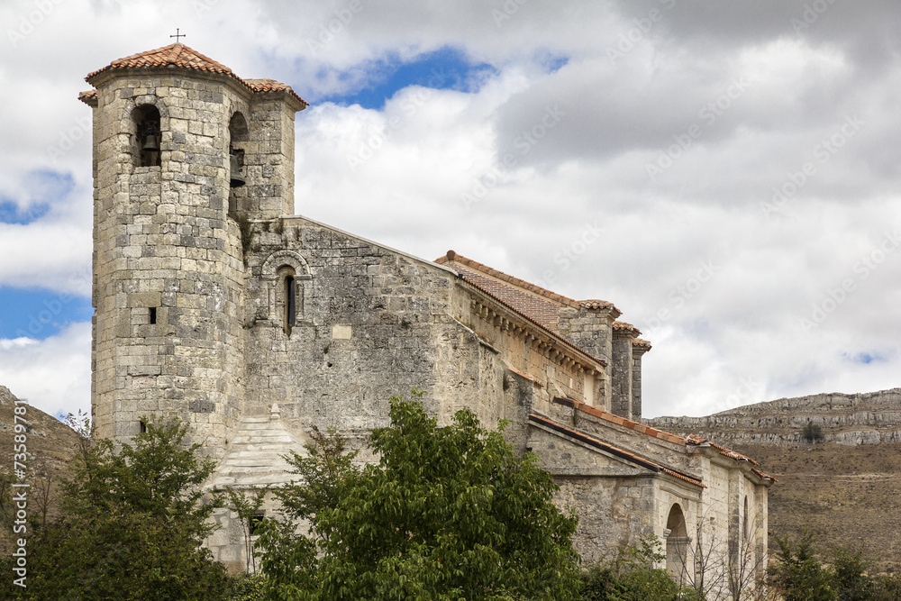ancient church in Monasterio de Rodilla - Spain