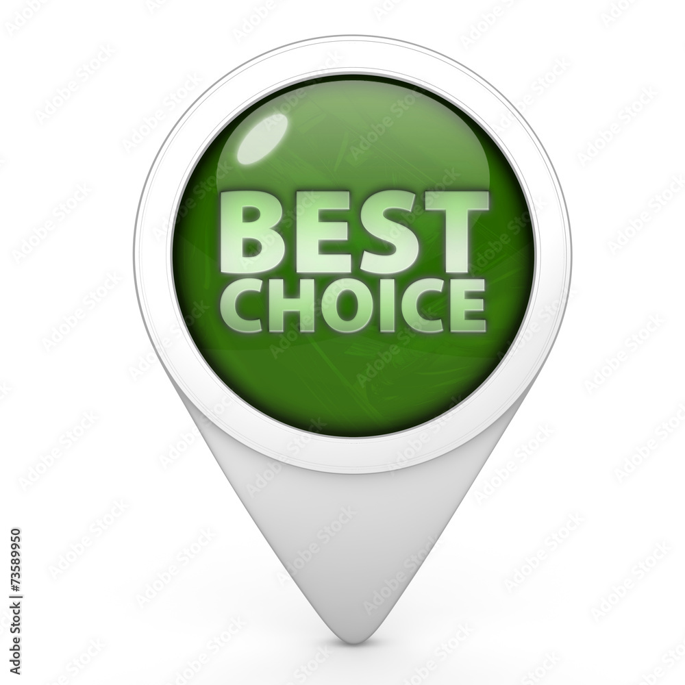 Best choice pointer icon on white background Best choice pointer icon on white background