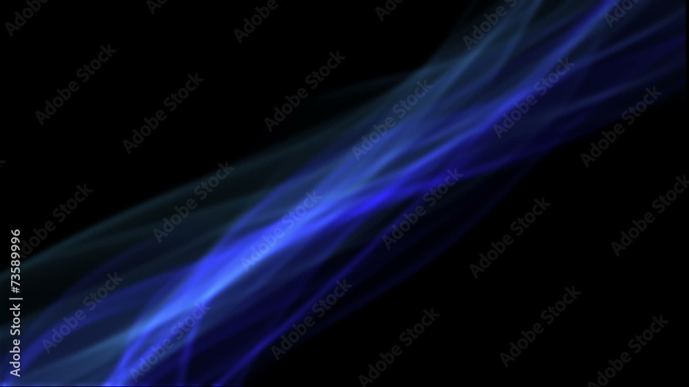 motion of diagonal blue transparent smoke beam