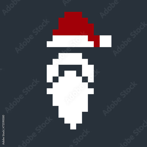 Pixel art Santa